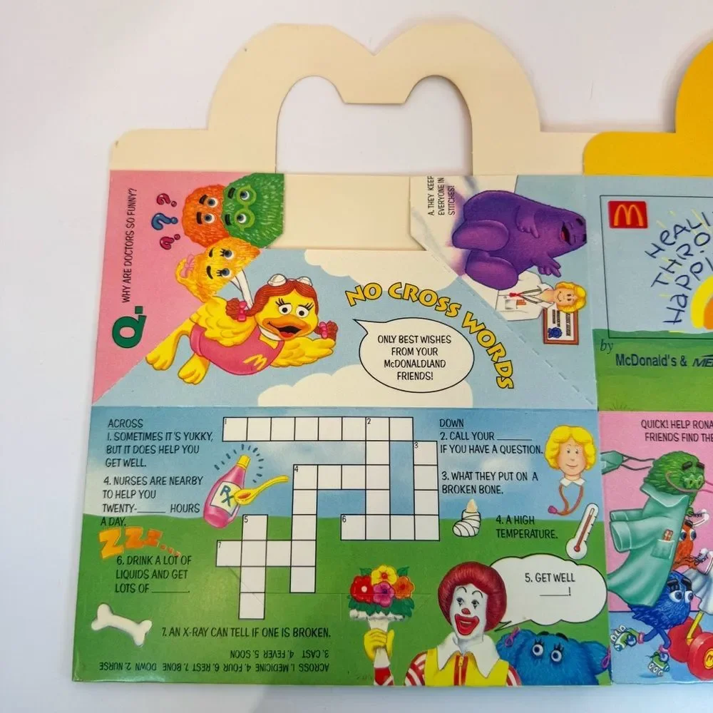 90s Vintage McDonalds & Medline Healing Through Happiness Happy Meal Box | 1995